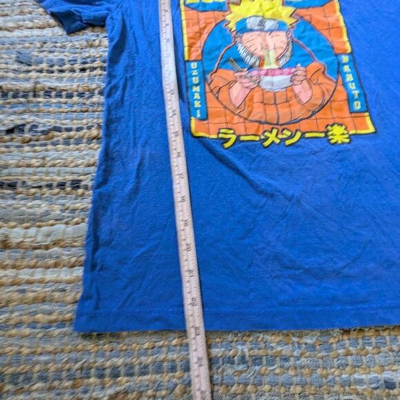 Naruto Ichiraku Ramen Kids XL T-Shirt Fits Adult S Anime Graphic Tee Blue Manga - Picture 4 of 6